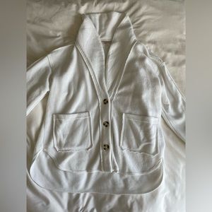 *LIKE NEW* Women’s Knox Rose Fleece Shawl Collared Jacket, Size L, White